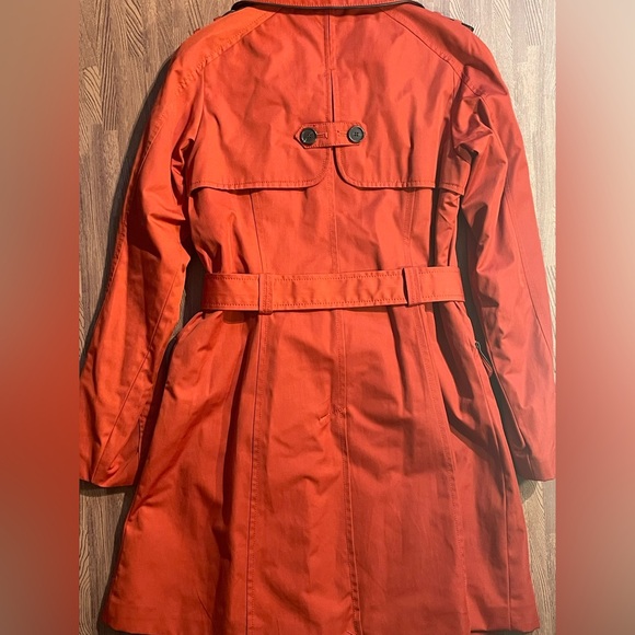 Jones New York burnt orange Trench Coat *Excellent Cond* Sz. S - Picture 5 of 10